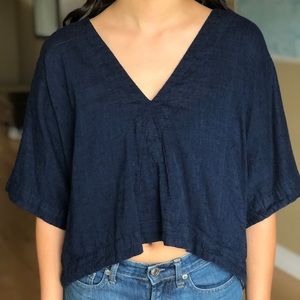 Navy blue FreePeople crop top